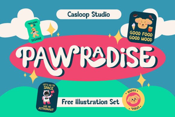 Pawradise: A Playful Typeface for Joyful Designs